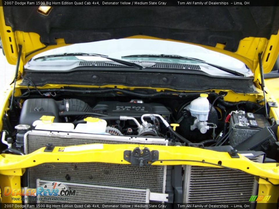 2007 Dodge Ram 1500 Big Horn Edition Quad Cab 4x4 Detonator Yellow / Medium Slate Gray Photo #16