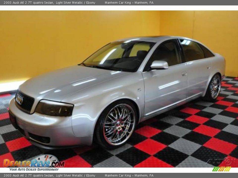 2003 Audi A6 2.7T quattro Sedan Light Silver Metallic / Ebony Photo #3