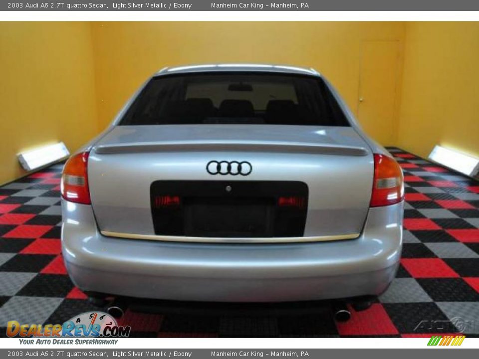 2003 Audi A6 2.7T quattro Sedan Light Silver Metallic / Ebony Photo #5