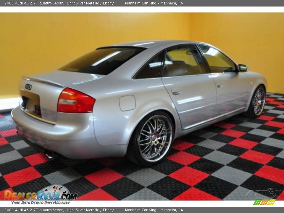 2003 Audi A6 2.7T quattro Sedan Light Silver Metallic / Ebony Photo #6