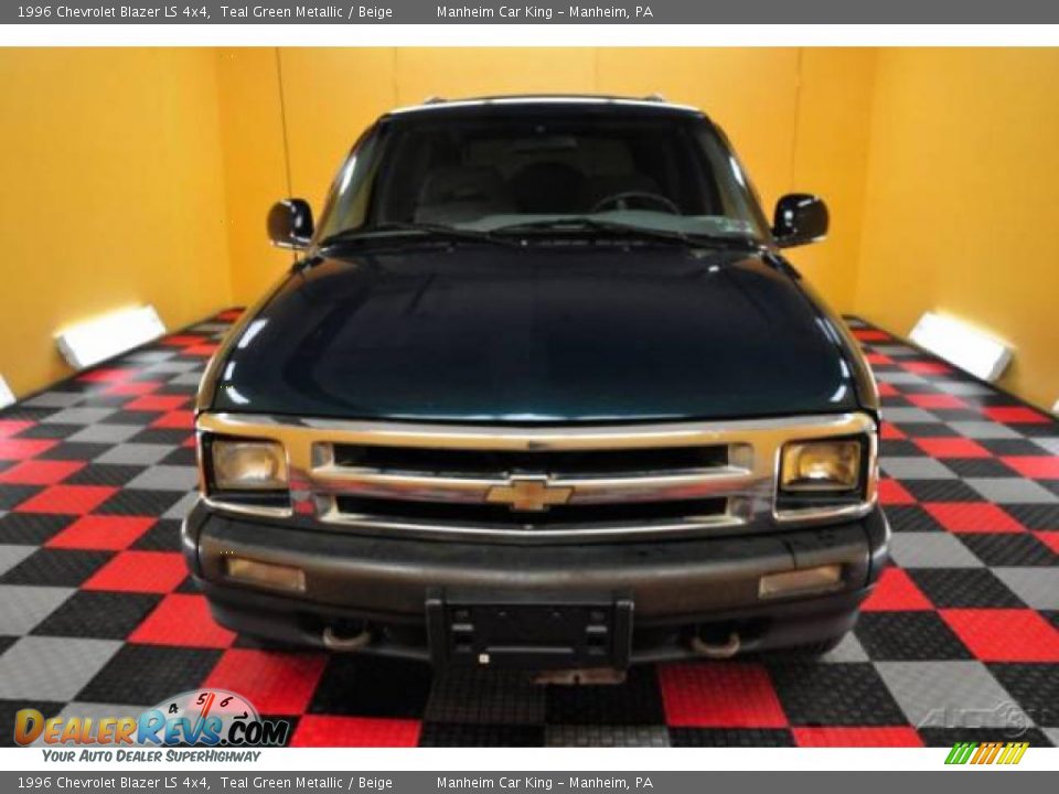 1996 Chevrolet Blazer LS 4x4 Teal Green Metallic / Beige Photo #2