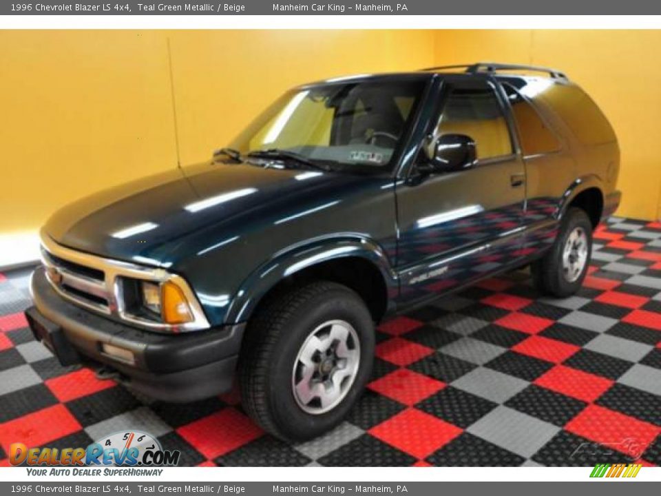 1996 Chevrolet Blazer LS 4x4 Teal Green Metallic / Beige Photo #3