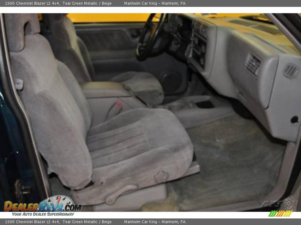 1996 Chevrolet Blazer LS 4x4 Teal Green Metallic / Beige Photo #14