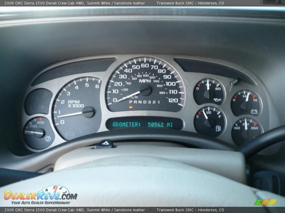 2006 GMC Sierra 1500 Denali Crew Cab 4WD Summit White / Sandstone leather Photo #23
