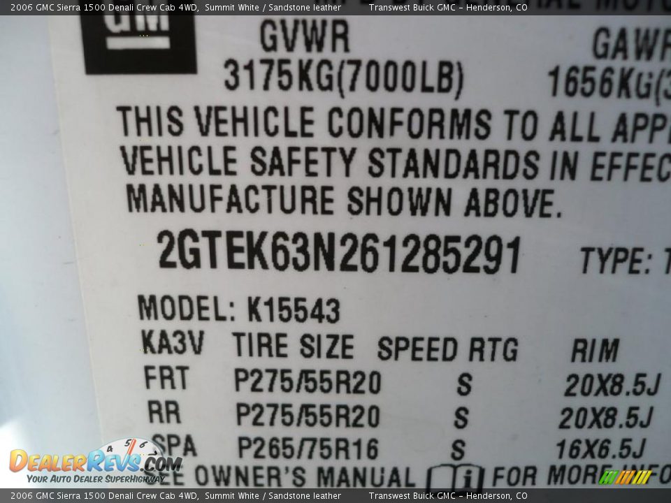2006 GMC Sierra 1500 Denali Crew Cab 4WD Summit White / Sandstone leather Photo #25