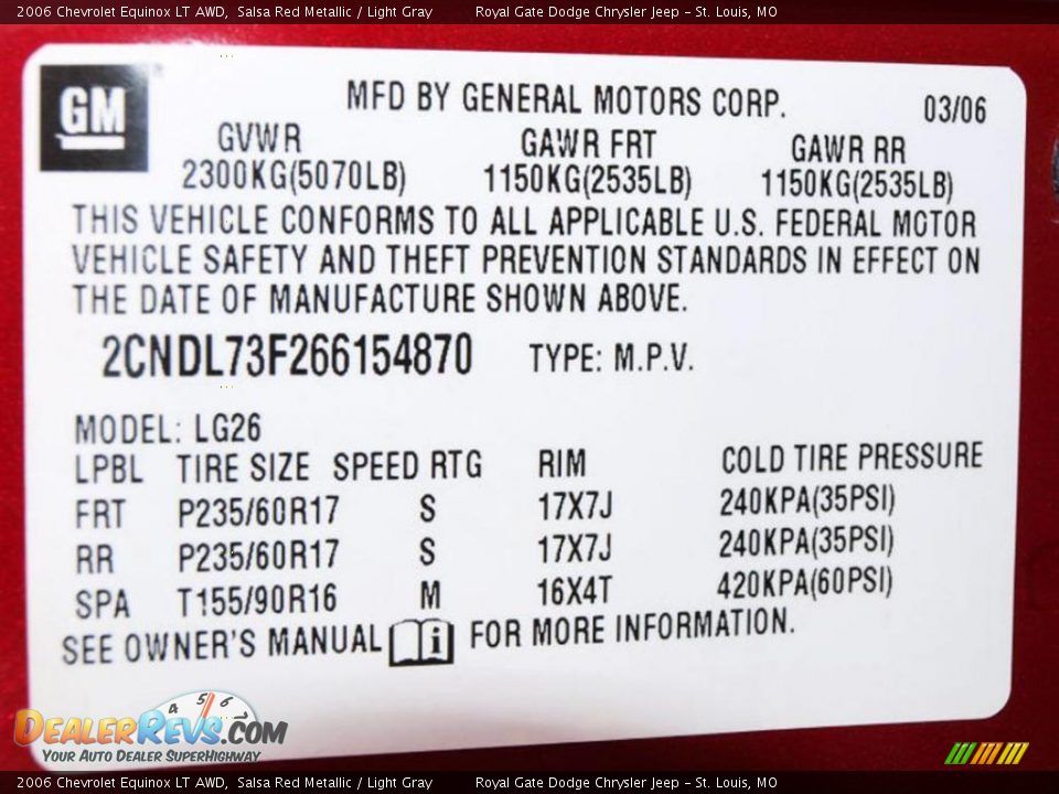 2006 Chevrolet Equinox LT AWD Salsa Red Metallic / Light Gray Photo #17