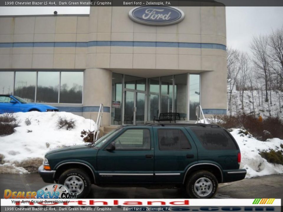 1998 Chevrolet Blazer LS 4x4 Dark Green Metallic / Graphite Photo #1