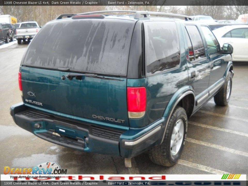 1998 Chevrolet Blazer LS 4x4 Dark Green Metallic / Graphite Photo #6