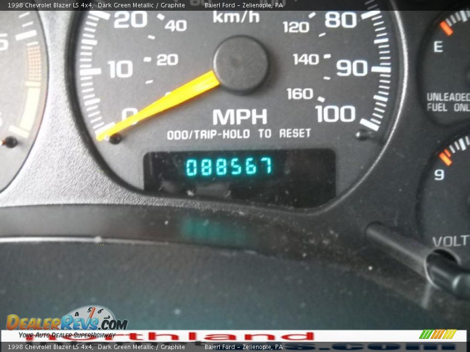 1998 Chevrolet Blazer LS 4x4 Dark Green Metallic / Graphite Photo #20