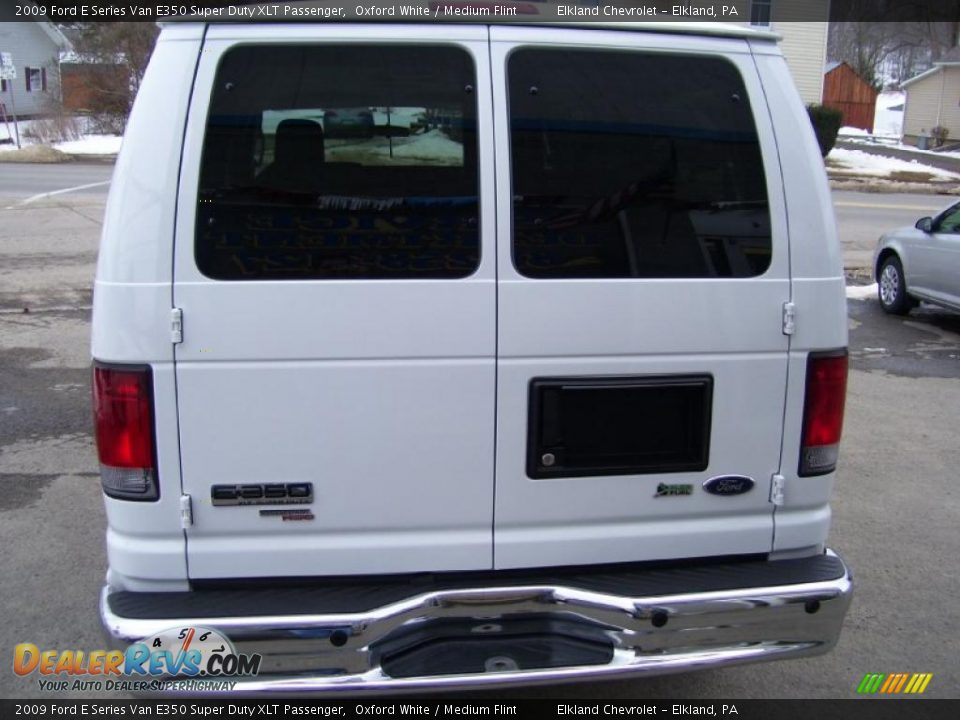 2009 Ford E Series Van E350 Super Duty XLT Passenger Oxford White / Medium Flint Photo #3
