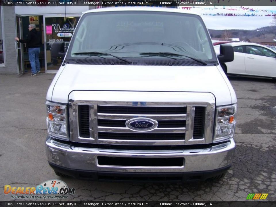 2009 Ford E Series Van E350 Super Duty XLT Passenger Oxford White / Medium Flint Photo #7