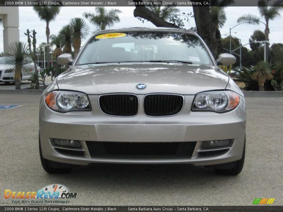 2009 BMW 1 Series 128i Coupe Cashmere Silver Metallic / Black Photo #2