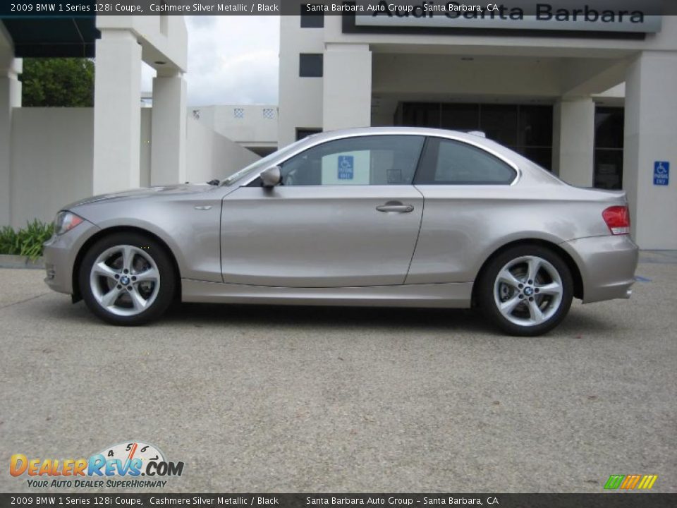 2009 BMW 1 Series 128i Coupe Cashmere Silver Metallic / Black Photo #3