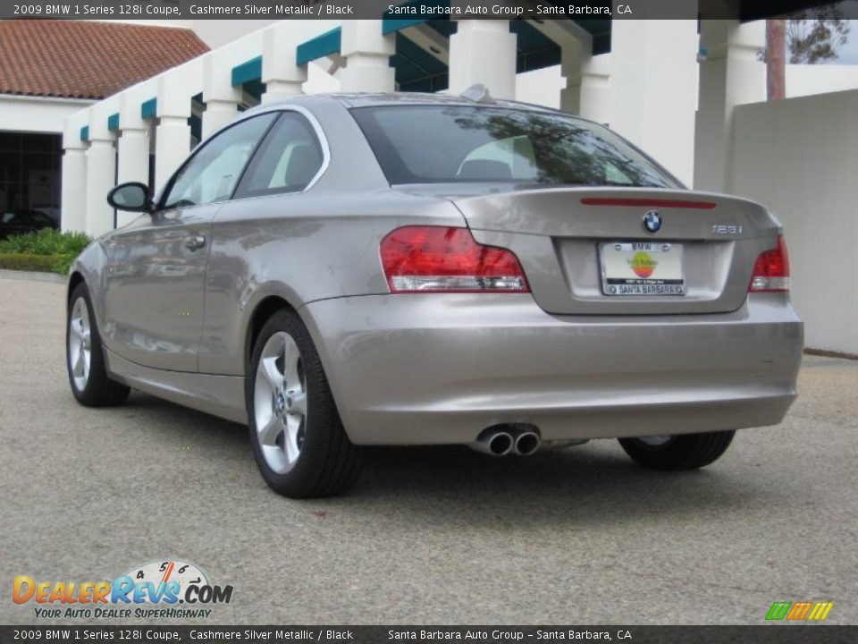 2009 BMW 1 Series 128i Coupe Cashmere Silver Metallic / Black Photo #4