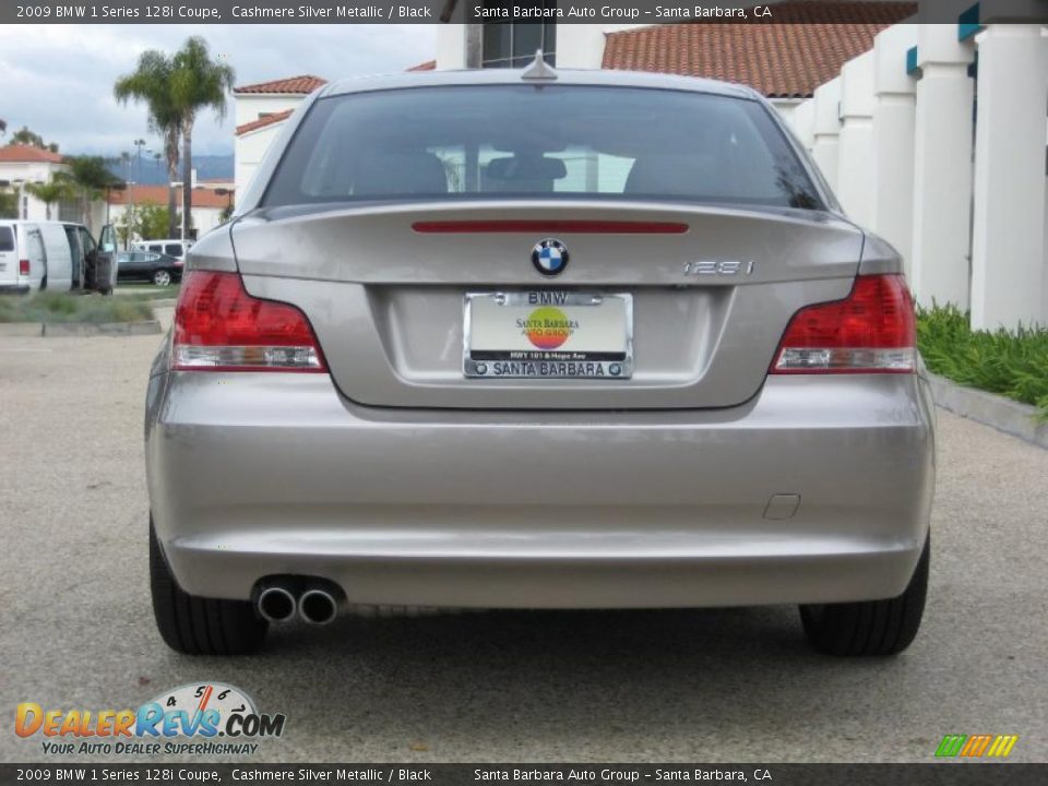 2009 BMW 1 Series 128i Coupe Cashmere Silver Metallic / Black Photo #5