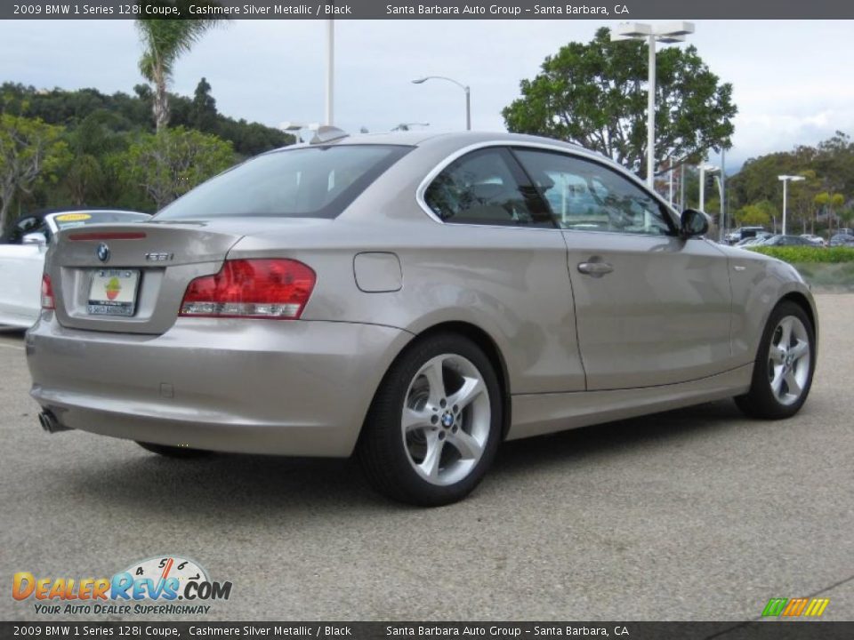 2009 BMW 1 Series 128i Coupe Cashmere Silver Metallic / Black Photo #6
