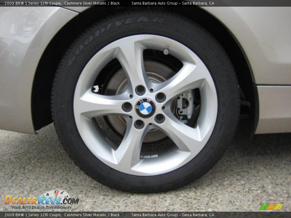2009 BMW 1 Series 128i Coupe Cashmere Silver Metallic / Black Photo #8