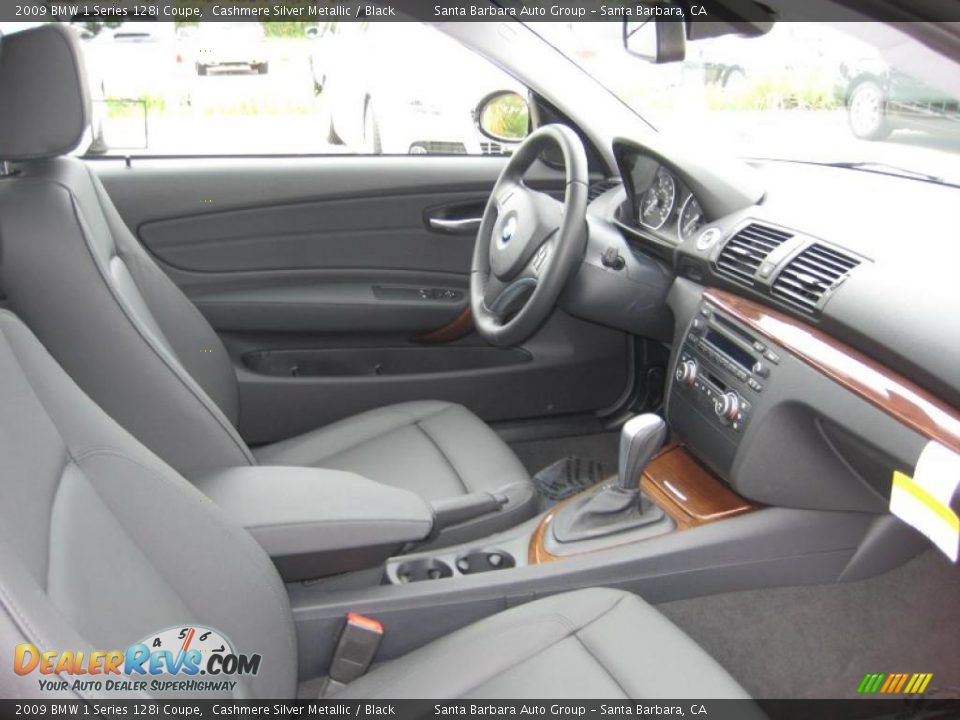 2009 BMW 1 Series 128i Coupe Cashmere Silver Metallic / Black Photo #9