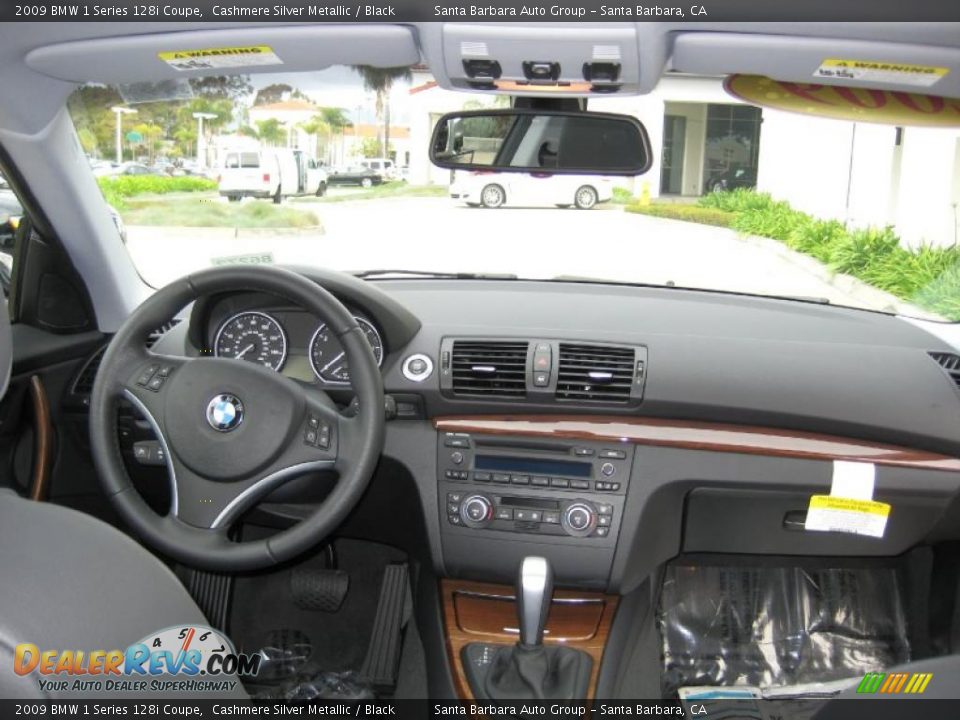 2009 BMW 1 Series 128i Coupe Cashmere Silver Metallic / Black Photo #10