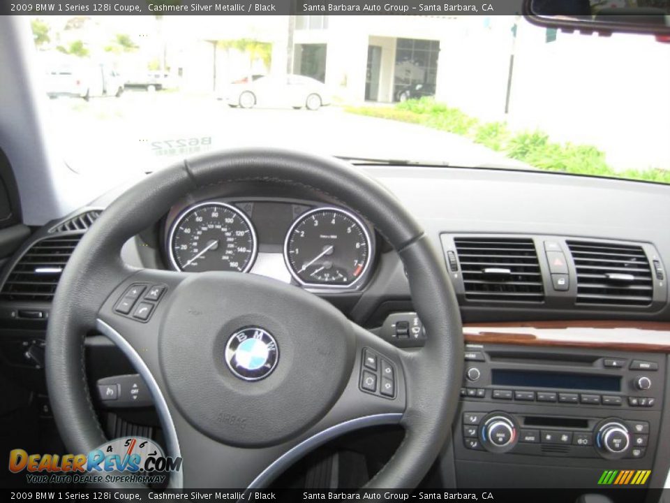 2009 BMW 1 Series 128i Coupe Cashmere Silver Metallic / Black Photo #11