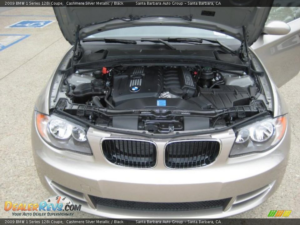2009 BMW 1 Series 128i Coupe Cashmere Silver Metallic / Black Photo #14