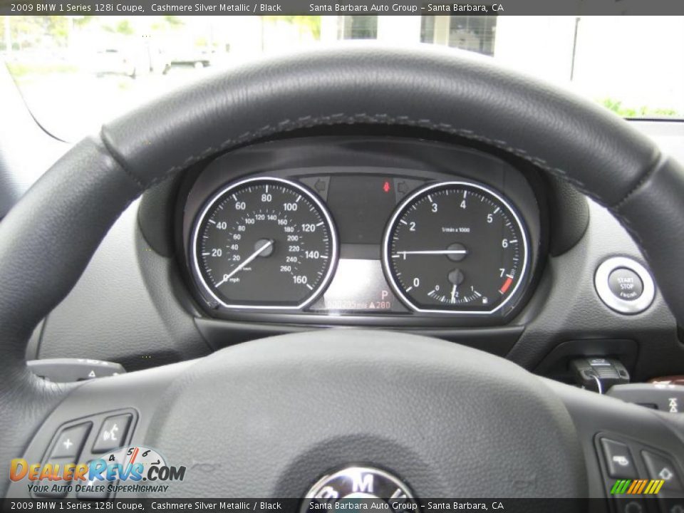 2009 BMW 1 Series 128i Coupe Cashmere Silver Metallic / Black Photo #15