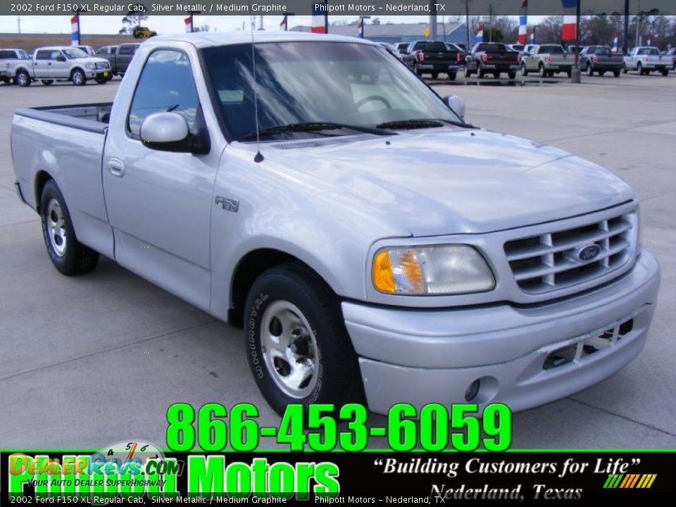 2002 Ford F150 XL Regular Cab Silver Metallic / Medium Graphite Photo #1