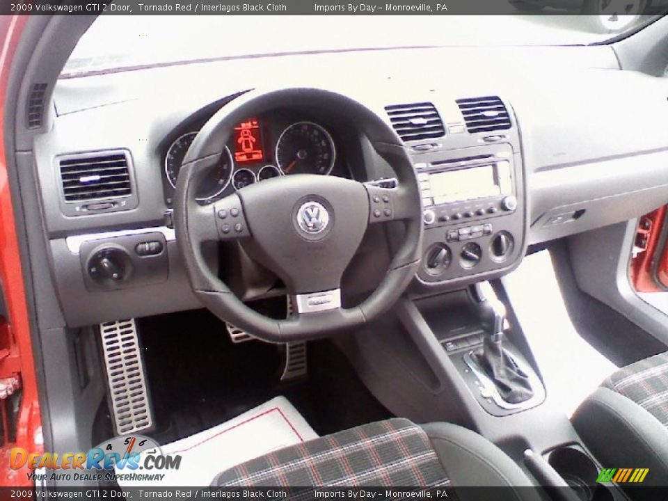 2009 Volkswagen GTI 2 Door Tornado Red / Interlagos Black Cloth Photo #7