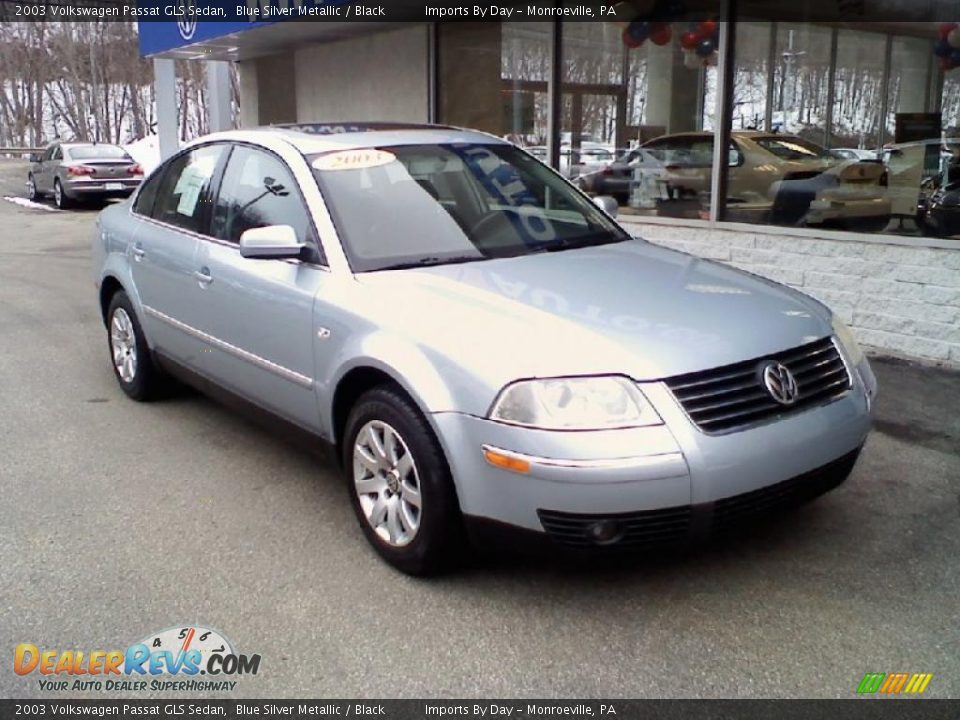 2003 Volkswagen Passat GLS Sedan Blue Silver Metallic / Black Photo #2