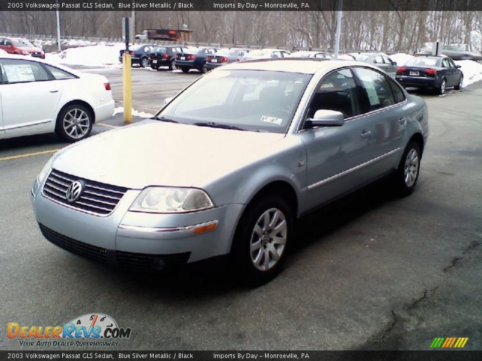 2003 Volkswagen Passat GLS Sedan Blue Silver Metallic / Black Photo #3