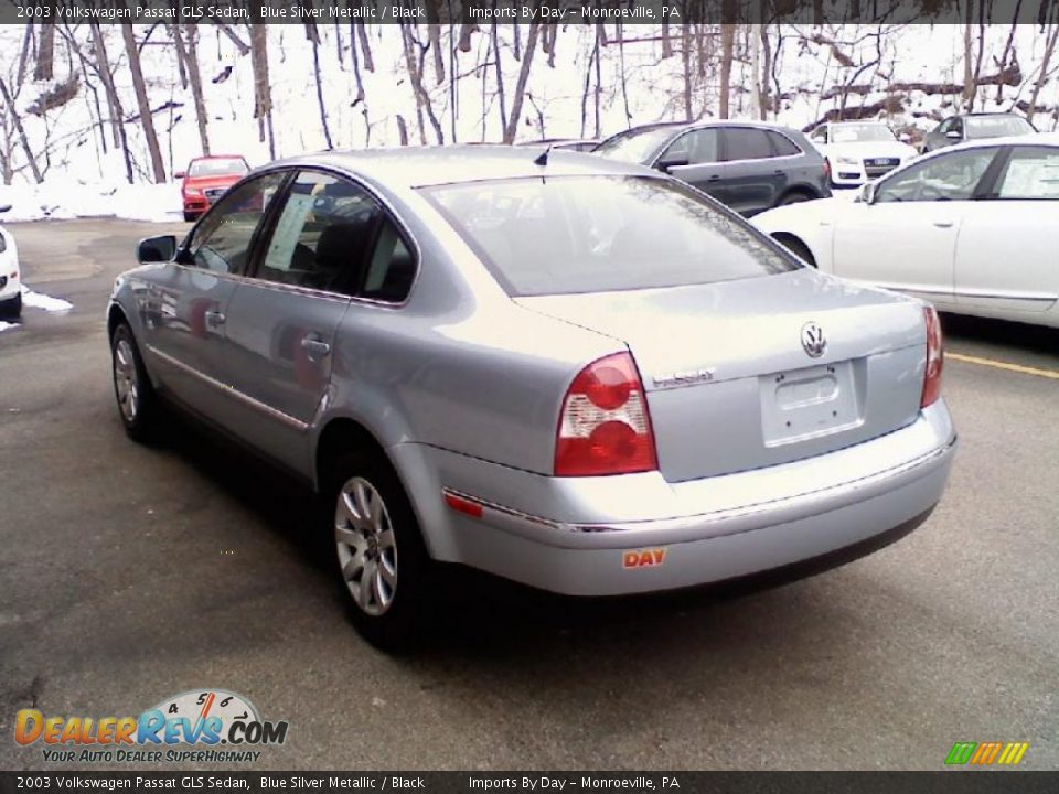 2003 Volkswagen Passat GLS Sedan Blue Silver Metallic / Black Photo #4
