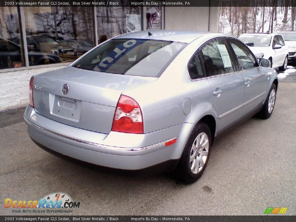 2003 Volkswagen Passat GLS Sedan Blue Silver Metallic / Black Photo #5