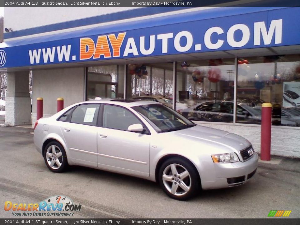 2004 Audi A4 1.8T quattro Sedan Light Silver Metallic / Ebony Photo #1