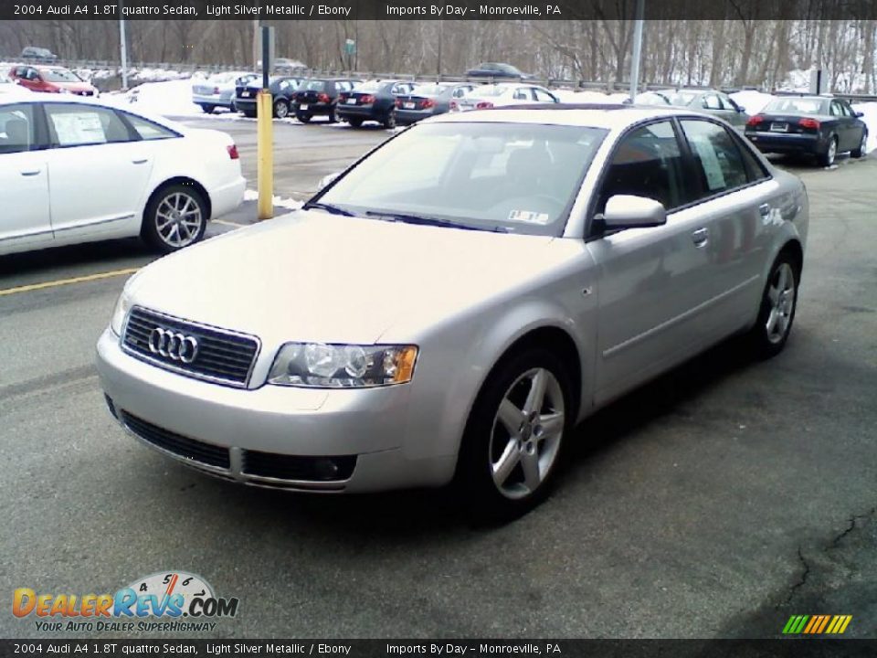 2004 Audi A4 1.8T quattro Sedan Light Silver Metallic / Ebony Photo #3