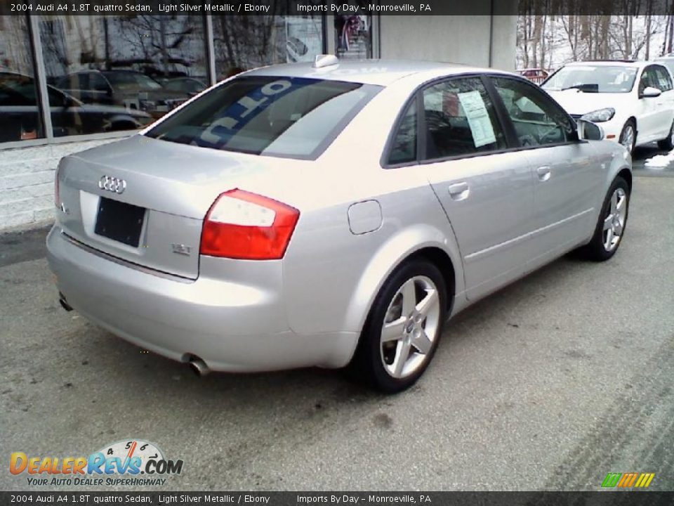 2004 Audi A4 1.8T quattro Sedan Light Silver Metallic / Ebony Photo #5