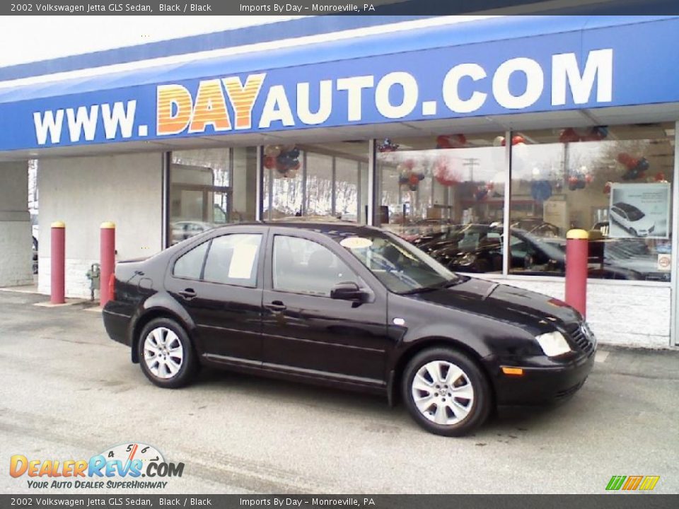2002 Volkswagen Jetta GLS Sedan Black / Black Photo #1
