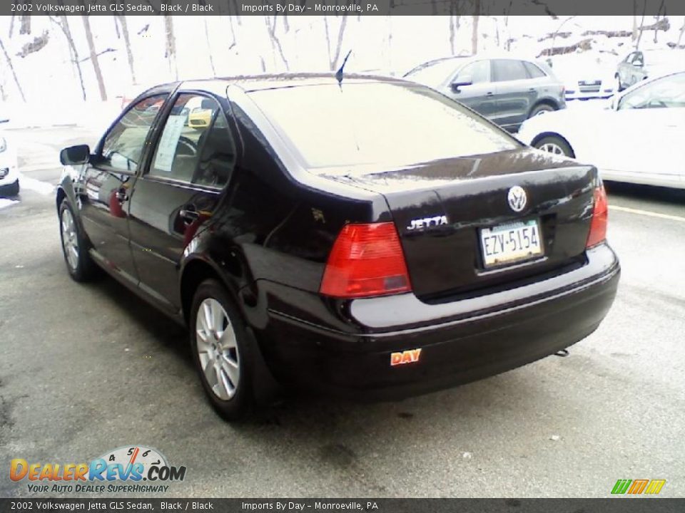 2002 Volkswagen Jetta GLS Sedan Black / Black Photo #4
