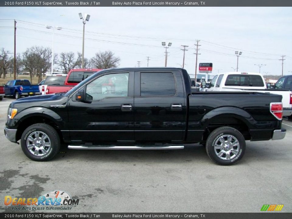 2010 Ford F150 XLT SuperCrew Tuxedo Black / Tan Photo #2