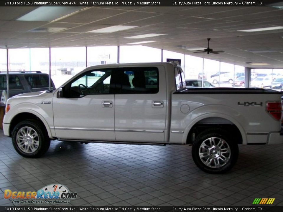 2010 Ford F150 Platinum SuperCrew 4x4 White Platinum Metallic Tri Coat / Medium Stone Photo #2