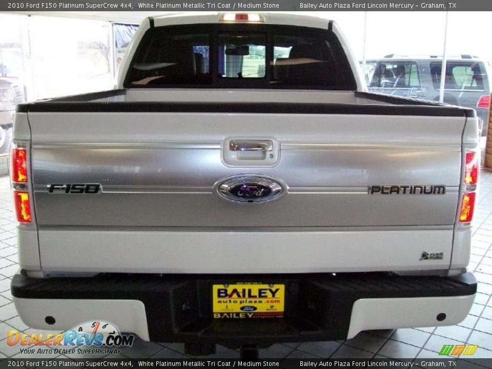 2010 Ford F150 Platinum SuperCrew 4x4 White Platinum Metallic Tri Coat / Medium Stone Photo #6
