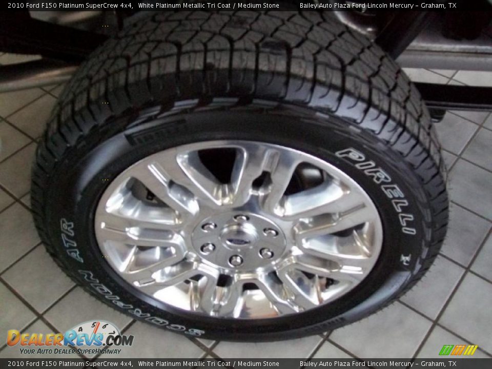 2010 Ford F150 Platinum SuperCrew 4x4 White Platinum Metallic Tri Coat / Medium Stone Photo #8