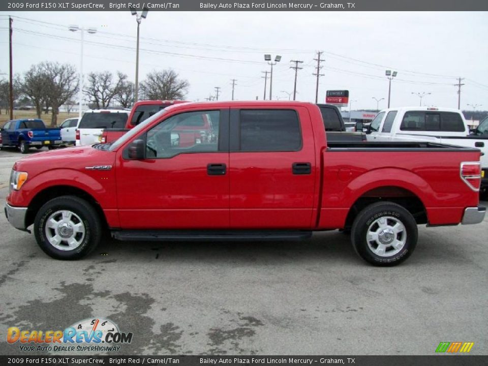 2009 Ford F150 XLT SuperCrew Bright Red / Camel/Tan Photo #2