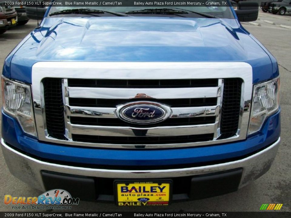 2009 Ford F150 XLT SuperCrew Blue Flame Metallic / Camel/Tan Photo #1