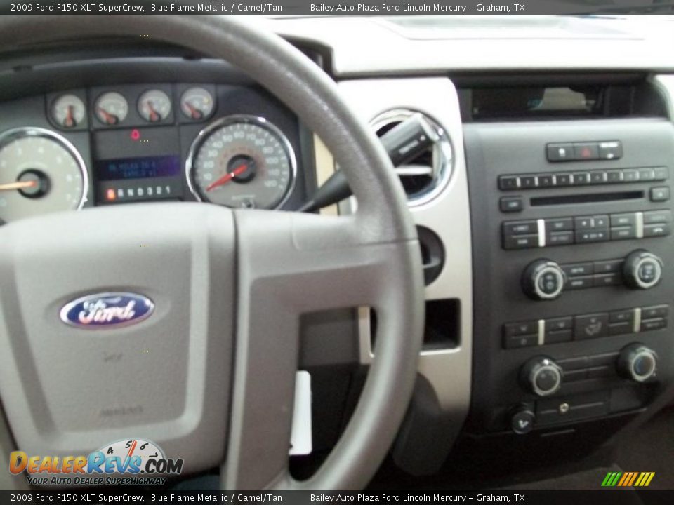 2009 Ford F150 XLT SuperCrew Blue Flame Metallic / Camel/Tan Photo #3