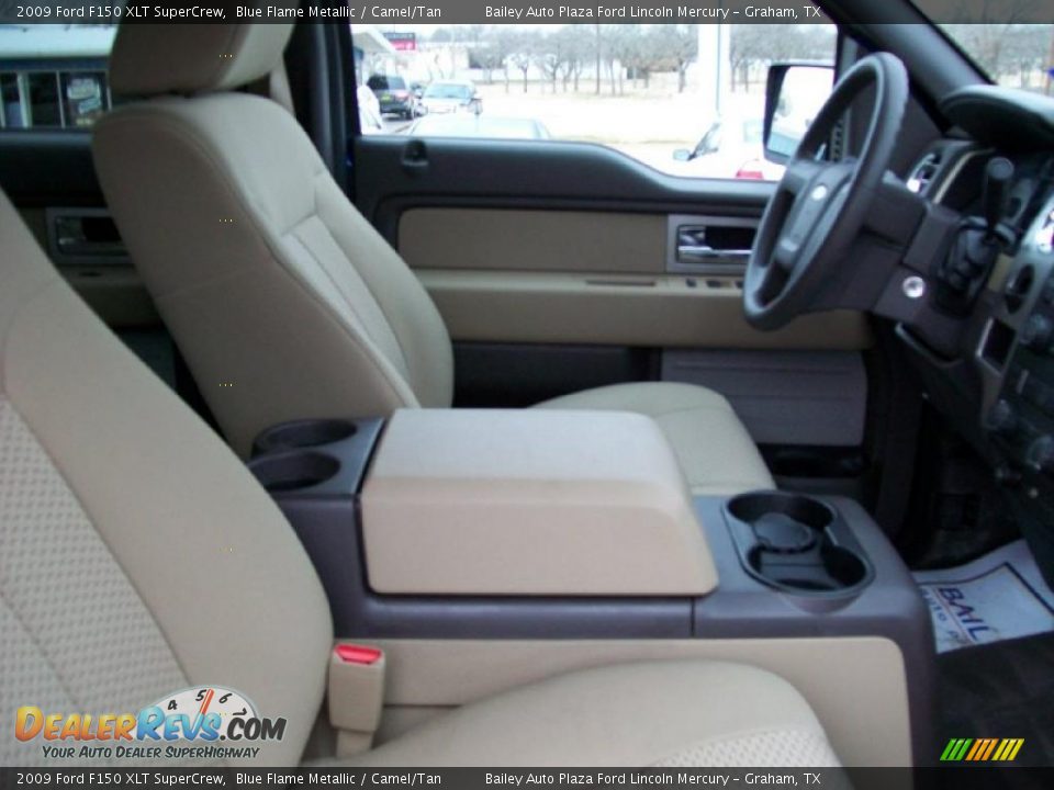 2009 Ford F150 XLT SuperCrew Blue Flame Metallic / Camel/Tan Photo #7