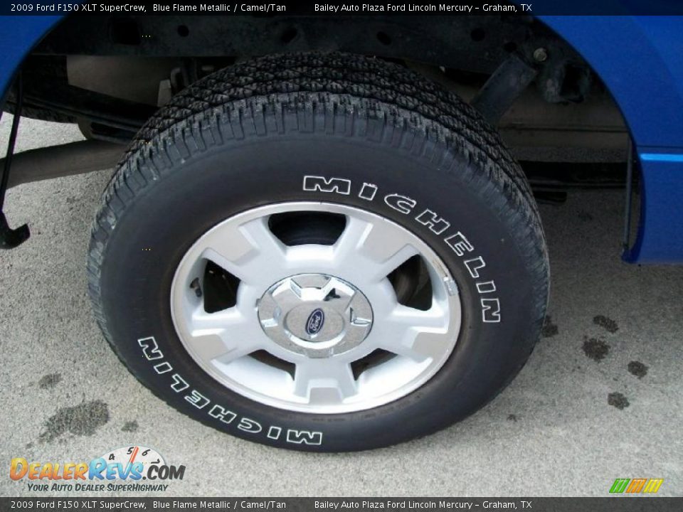 2009 Ford F150 XLT SuperCrew Blue Flame Metallic / Camel/Tan Photo #8