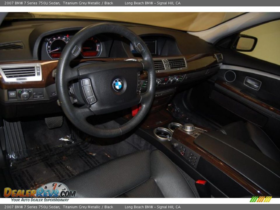 2007 BMW 7 Series 750Li Sedan Titanium Grey Metallic / Black Photo #16