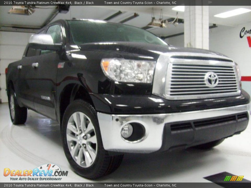 2010 Toyota Tundra Platinum CrewMax 4x4 Black / Black Photo #1
