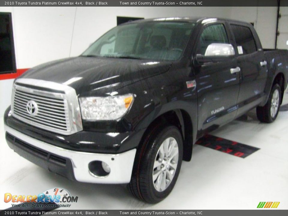 2010 Toyota Tundra Platinum CrewMax 4x4 Black / Black Photo #3