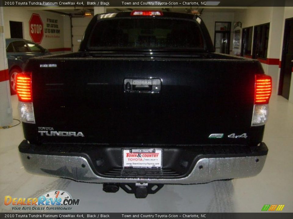 2010 Toyota Tundra Platinum CrewMax 4x4 Black / Black Photo #4